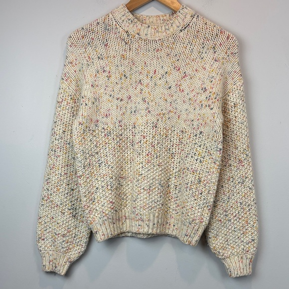 GAP Women's Cream Speckled Crew Neck Sweater - Picture 4 of 14